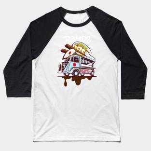 Cute Panda Eat Ramen Baseball T-Shirt